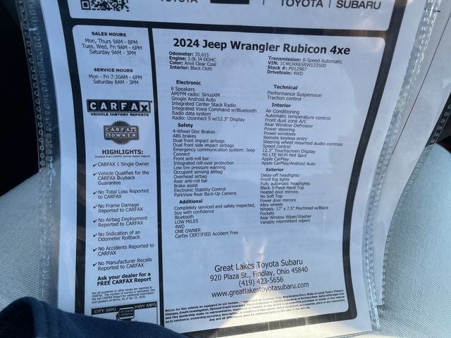 2024 Jeep Wrangler Rubicon 4xe