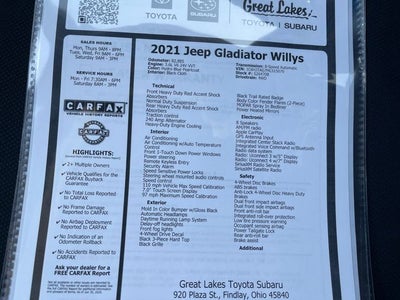 2021 Jeep Gladiator Willys