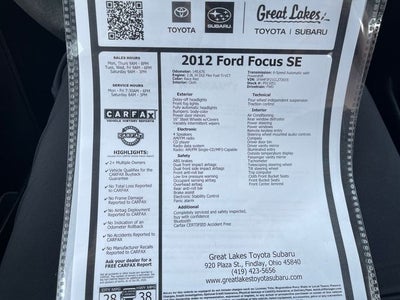 2012 Ford Focus SE