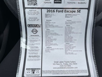 2016 Ford Escape SE