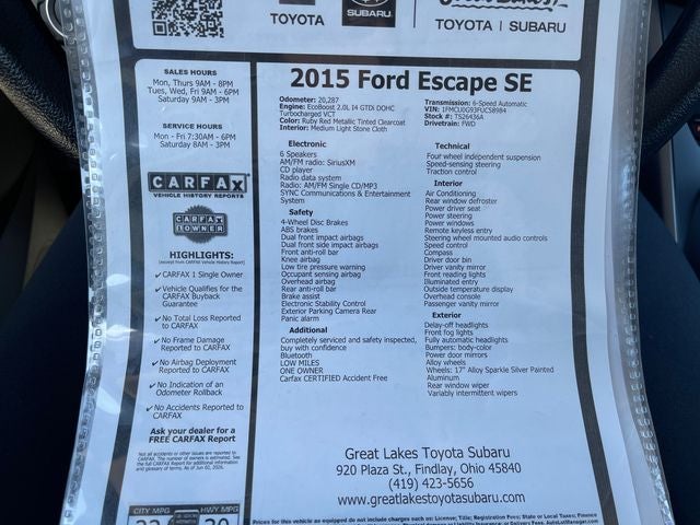 2015 Ford Escape SE