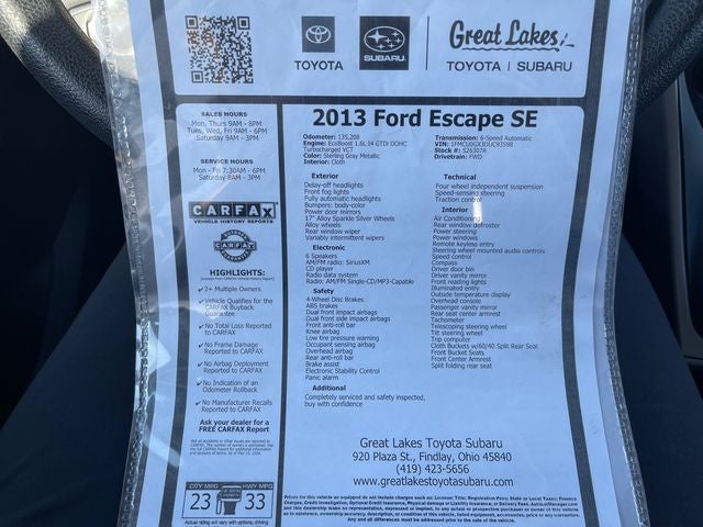 2013 Ford Escape SE