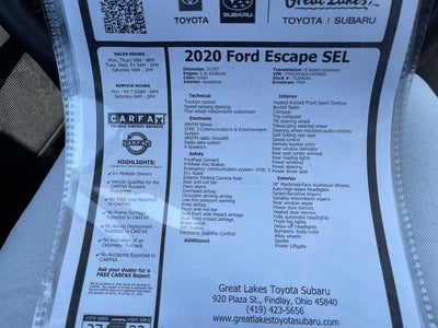 2020 Ford Escape SEL