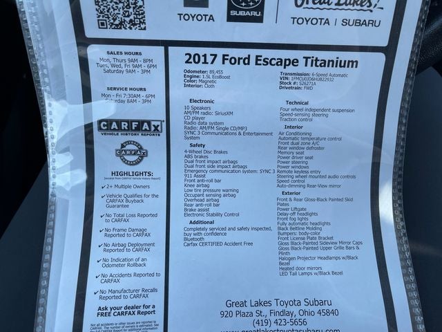 2017 Ford Escape Titanium