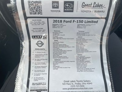 2018 Ford F-150 Limited