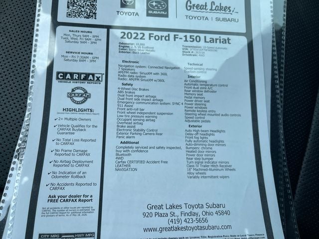 2022 Ford F-150 Lariat