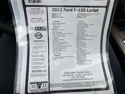 2013 Ford F-150 Lariat