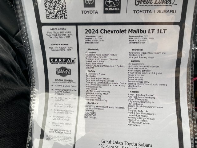 2024 Chevrolet Malibu LT 1LT
