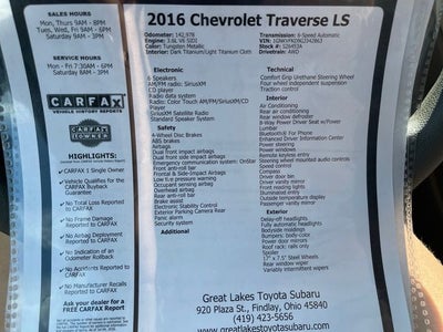 2016 Chevrolet Traverse LS