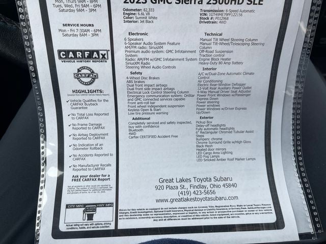2023 GMC Sierra 2500HD SLE