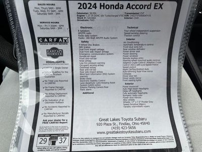2024 Honda Accord EX