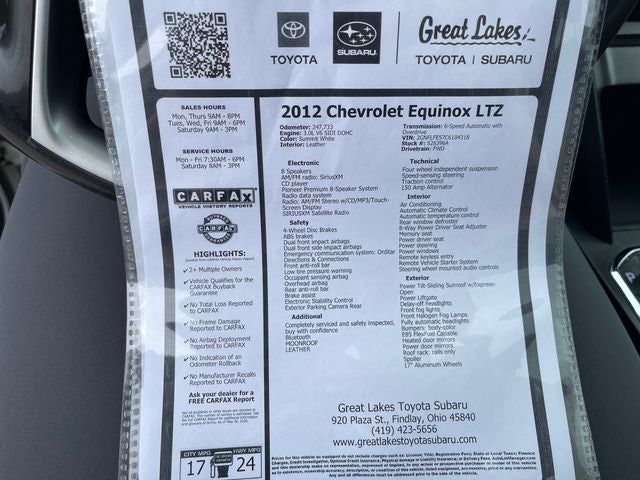 2012 Chevrolet Equinox LTZ