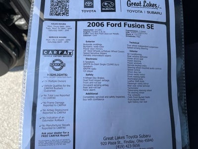 2006 Ford Fusion SE
