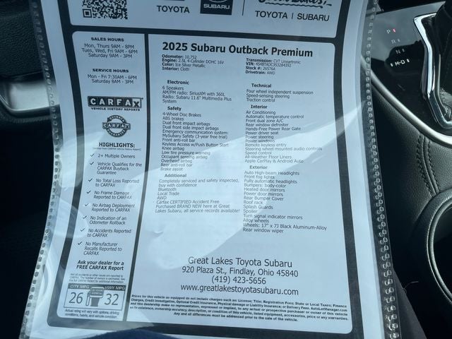 2025 Subaru Outback Premium