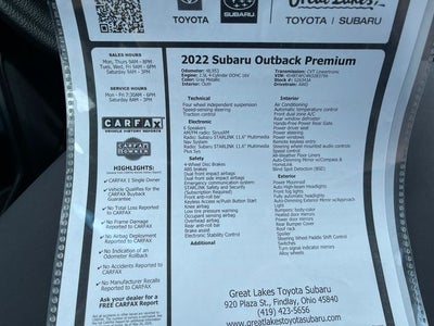 2022 Subaru Outback Premium