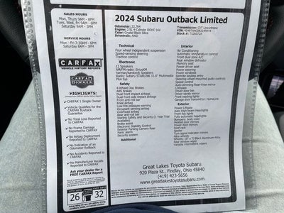 2024 Subaru Outback Limited