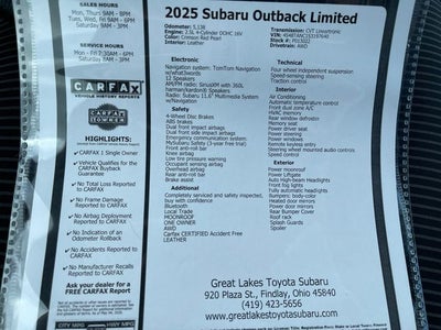 2025 Subaru Outback Limited