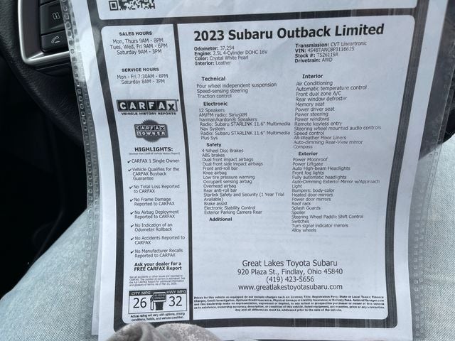 2023 Subaru Outback Limited