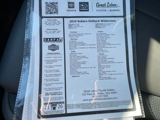 2024 Subaru Outback Wilderness