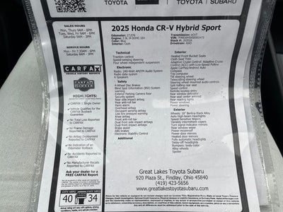 2025 Honda CR-V Hybrid Sport