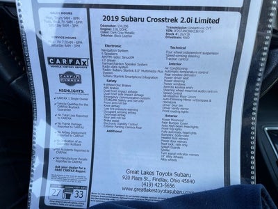 2019 Subaru Crosstrek 2.0i Limited