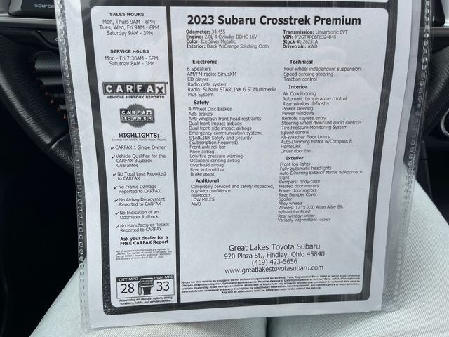 2023 Subaru Crosstrek Premium