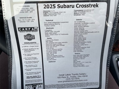 2025 Subaru Crosstrek AWD