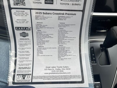 2025 Subaru Crosstrek Premium