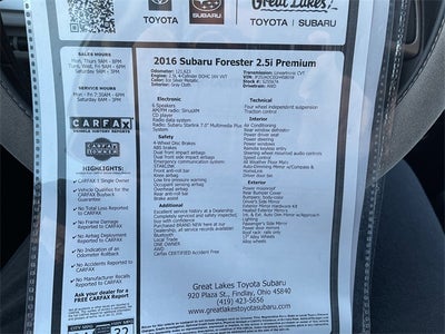 2016 Subaru Forester 2.5i Premium