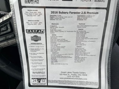 2016 Subaru Forester 2.5i Premium