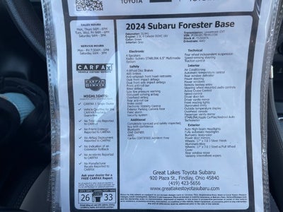 2024 Subaru Forester Base