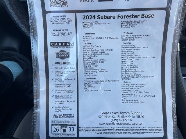 2024 Subaru Forester Base
