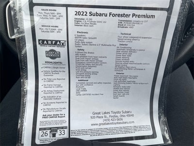 2022 Subaru Forester Premium