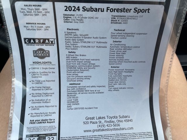 2024 Subaru Forester Sport