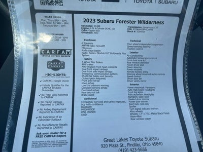 2023 Subaru Forester Wilderness