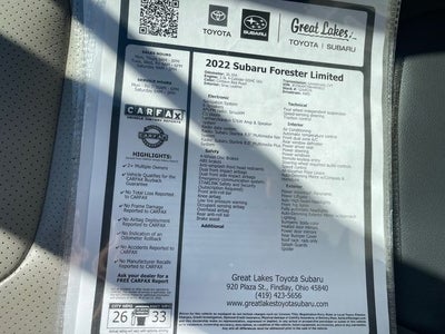 2022 Subaru Forester Limited