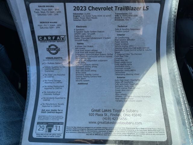 2023 Chevrolet TrailBlazer LS