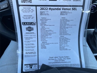 2022 Hyundai Venue SEL