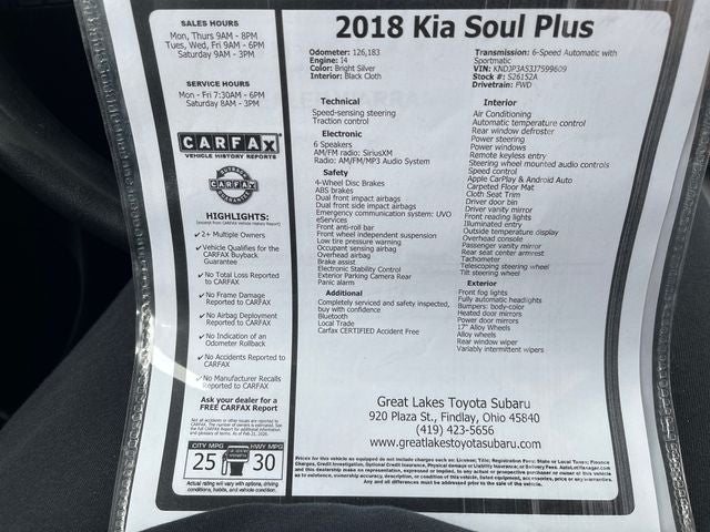 2018 Kia Soul Plus