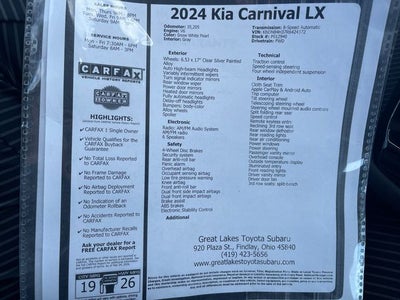 2024 Kia Carnival LX