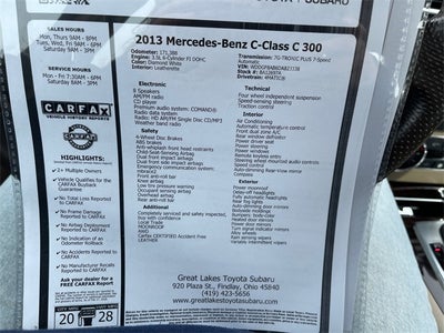 2013 Mercedes-Benz C-Class C 300