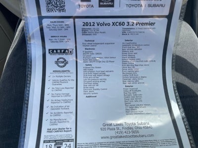 2012 Volvo XC60 3.2 Premier