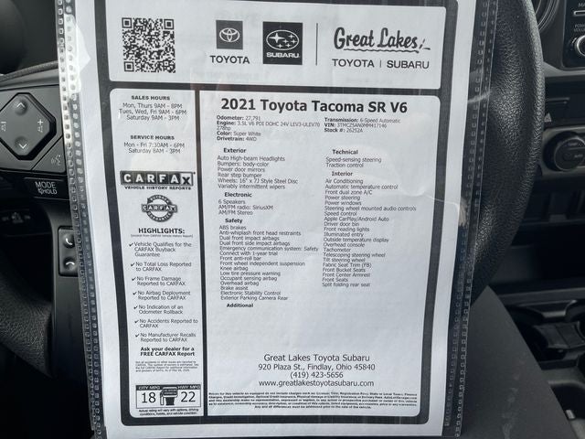 2021 Toyota Tacoma SR V6