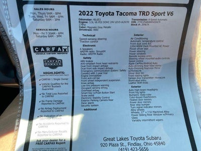 2022 Toyota Tacoma TRD Sport V6