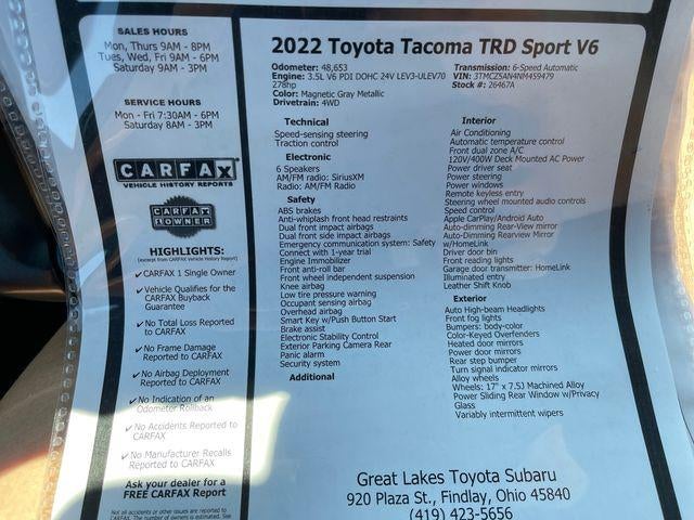 2022 Toyota Tacoma TRD Sport V6