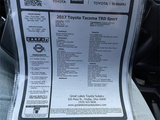 2017 Toyota TACOMA TRD SPORT TRD Sport