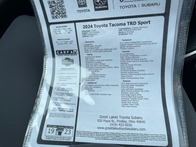 2024 Toyota Tacoma TRD Sport