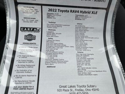 2022 Toyota RAV4 HYBRID XLE