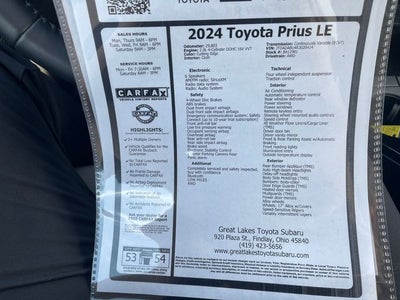 2024 Toyota PRIUS LE