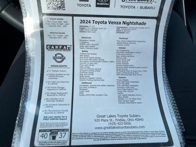 2024 Toyota Venza Nightshade